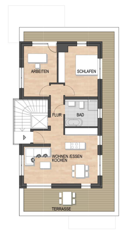 Les Suites – wohin am Rotenbühl Haus 2 Grundriss 2. OG